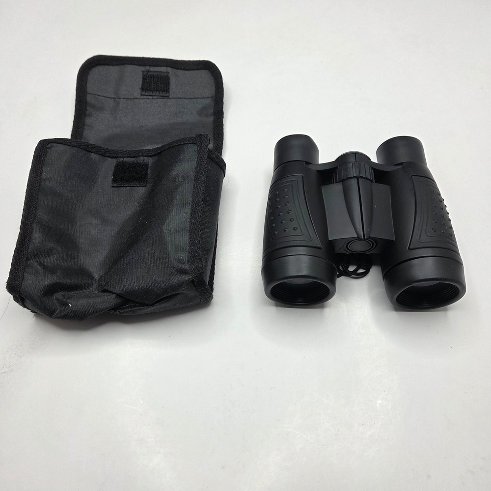 Unbranded Binoculars Compact Portable Matte Black With Case Bird Watching Travel